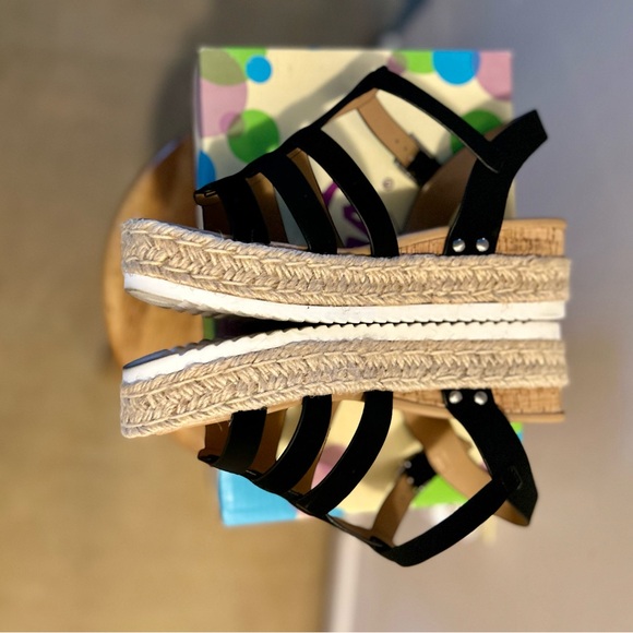SODA Espadrille Wedge Sandals - Picture 2 of 5